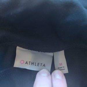 Athleta capris w/ gray stripe detail